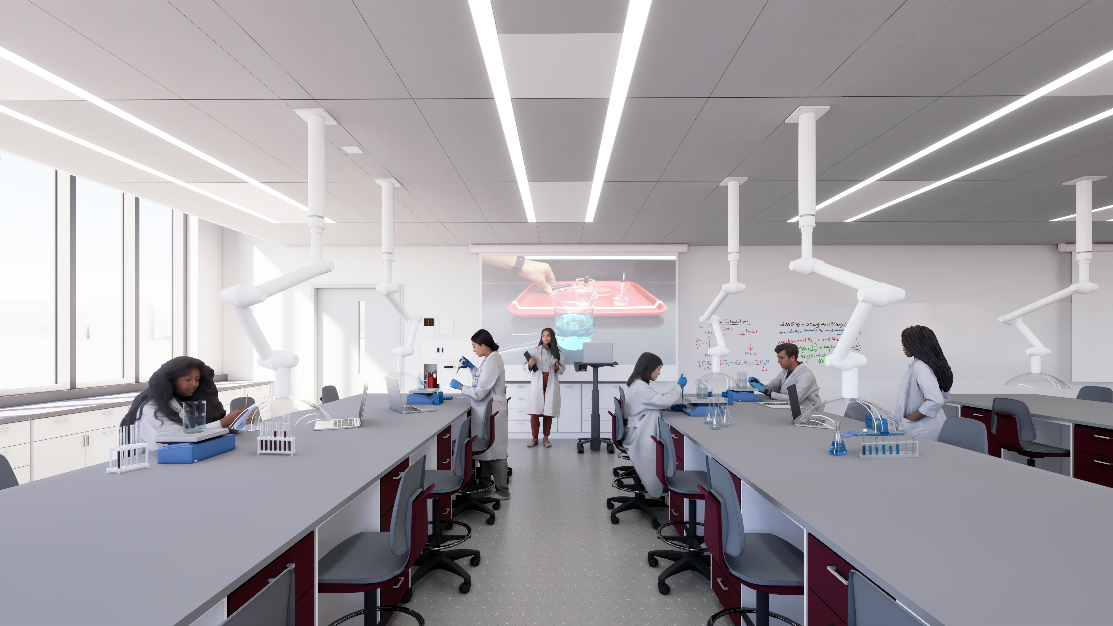Students in a laboratory